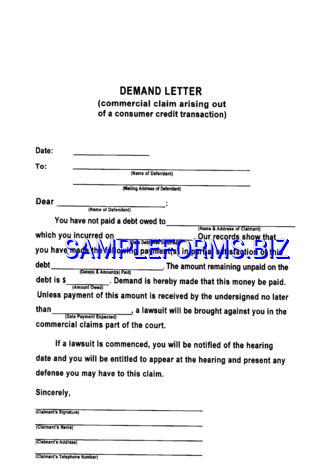 Demand Letter Sample 4 pdf free